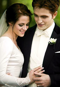  my handsome Robert with his on screen bride,Bella,from Breaking Dawn part 1