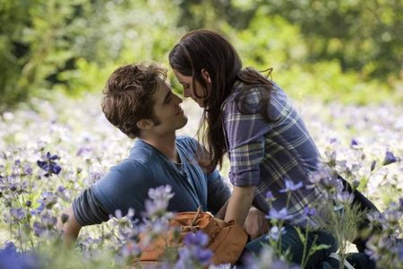my gorgeous babe having a romantic moment with his on screen love in a beautiful meadow<3