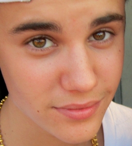 Brown eyed Bieber puppy
