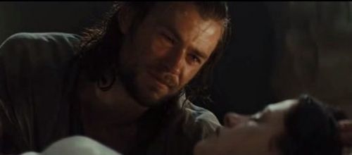  Chris crying in a scene from Snow White and The Huntsman