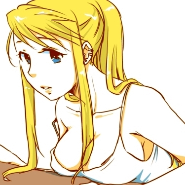  Winry Rockbell's tits I mean, Winry is in there too, but the tits are the central focus