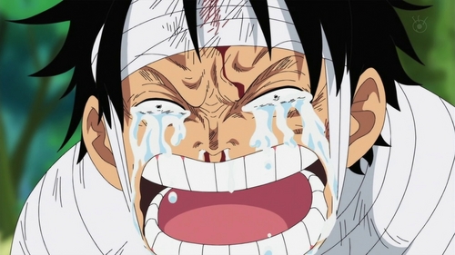  the luffy cry... または any of their crying moments.