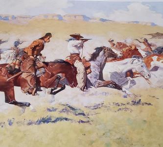  Fredrick Remington's ----The Fight for the Stolen Herd (1861-1909)