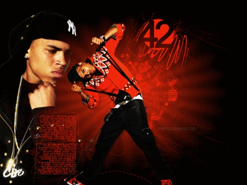 Chris Brown looks cute in his black jacket.
