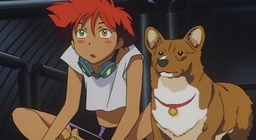 Ed and Ein from Cowboy Bebop.
