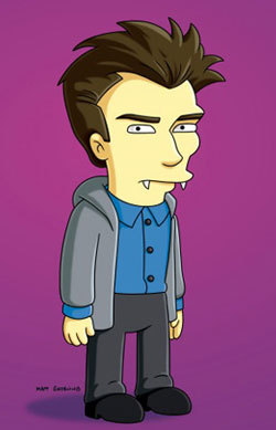  Robert in cartoon form from an episode of The Simpsons