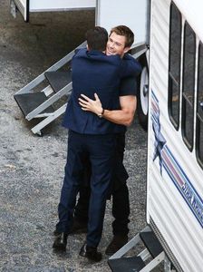  Thor and Captain America hugging:)
