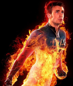 he's so hot he's literally on fire