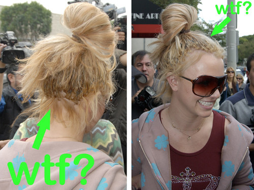 Britney having a bad hair day