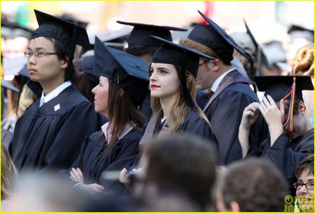 Emma in a crowd of fellow college graduates