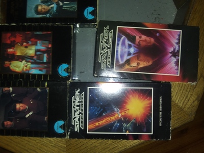 1980 Star Trek the motion picture special longer version VHS
1982 Star Trek|| The Wrath of Khan VHS movie
1984 star Trek ||| The Search for Spock VHS movie
1989 Star Trek 5 The Final FRONTIER VHS movie

