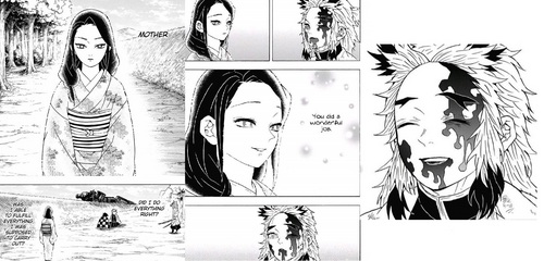  Rengoku.......the flame piller.......!!!!!!! he was soooooooo epic........so innocent.....near his death he saw his mother it really touched my heart.........that innocent smile on his face right b4 his death was sooooooo ハート, 心 touching just like itachi........ he then passed he will to tanjiro but still its sad.......red this chappter many times now this arc is going to come out in アニメ movie.........cant wait for it although at the end the movie leaves with tears on my eyes.................!!!!!!!!!!! RIP rengoku...........!!!!!!!