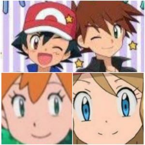 Gary and Ash
Serena and Misty
