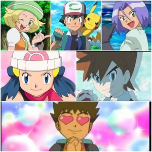  I will like to travel with these 6 1. James 2. Dawn 3. Bianca 4. Ash 5. Gary(after Johto) 6. Brock