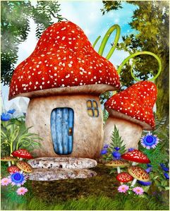 When I was a little girl I wanted to live in a mushroom house *lol* don't ask me why I just found it intriguing ! but then it could be mouldy inside XD !