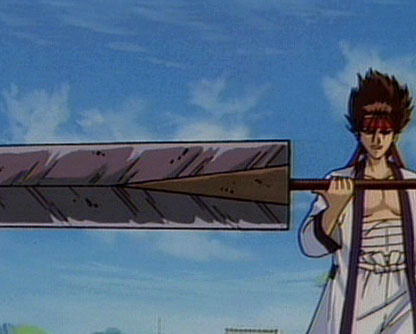  Post an アニメ character with a HUGE weapon.
