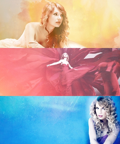  Post a pic of Taylor in Yellow / red / blue background (props)