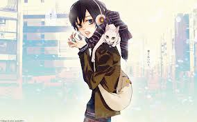 Post an anime character with their pet  . 