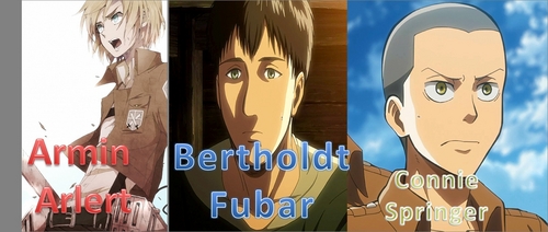 Post three anime male characters according to the alphabetic order.