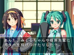  What do bạn think of this Haruhi Suzumiya. And Hatsune Miku picture?. những người hâm mộ only answer this.