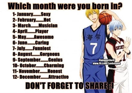 👼Which month were you born in?👼