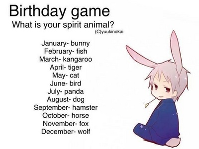 Birthday Game - What Is Your Spirit Animal?