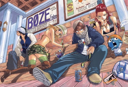 post anime characters dressed in a Hip-Hop fashion