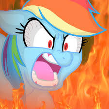 What happen if rainbow dash chasing you angrily?!!