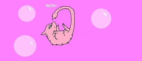  I drew a Mew on my computer (yes i based it off a picture , but i changed it a bit) What do 你 think?
