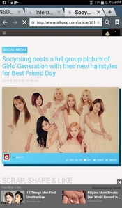 Check This Out! Sooyoung Post a pic with Soshi's New Hair as their Bestfriend Day