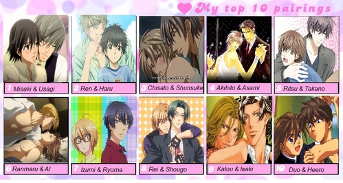 Name your top 10 favorite yaoi couples.