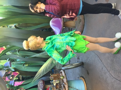  This is a picture of me and Campanellino in pixie hollow in Disneyland Anaheim in California, USA.