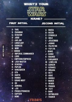  What's Your 星, 星级 Wars Name? https://m.9gag.com/gag/a77bz72?ref=android.s (for a larger view)