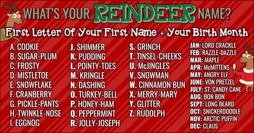 What Is Your Reindeer Name ?🎄