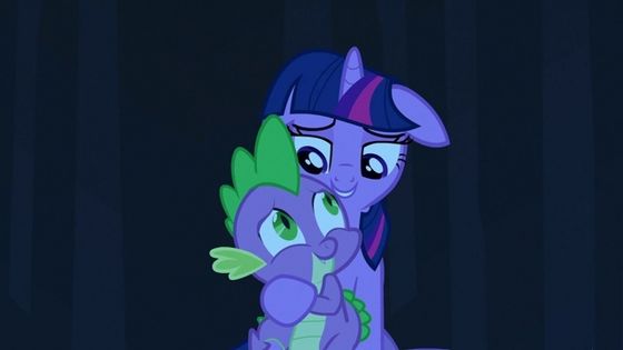  10. Relationships: Spike and Twilight: They sing an adorable duet together and it is revealed that Spike's worst fear is Twilight not loving him anymore. Spike also is the hero in The Crystal Empire Part 2.