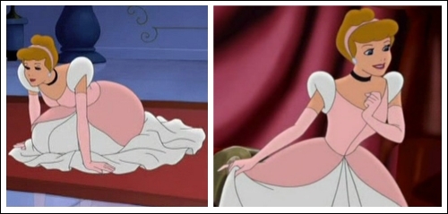 Position #33 Cinderella's Pink and White Gown