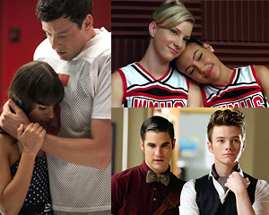  Finchel, Klaine, and Brittana, the three main ships of Glee.