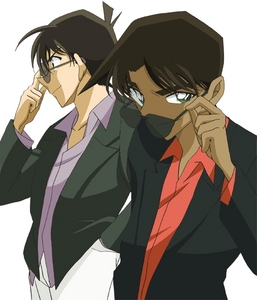  Hattori and KID (as Shinichi)