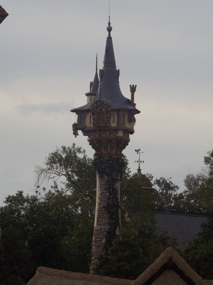  Rapunzel's Tower being built in Fantasyland! It is not yet open to the public.