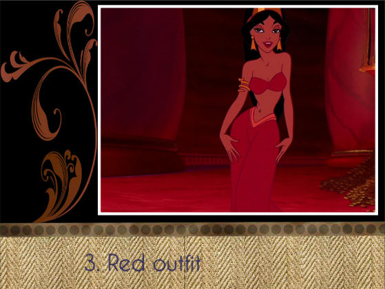  "The red one is Jasmine's best outfit!" - BraBrief