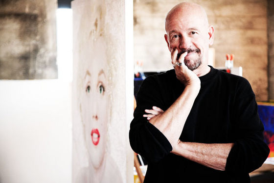  David Willardson with his Marilyn Monroe painting in the background