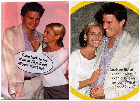  Sarah and David at WB's Summer Press Tour 1999