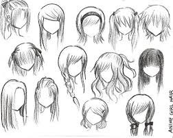 Drawing anime girl hairs