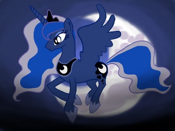  Princess Luna flying to Equestria