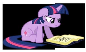  Twilight studying and researching the history of Equestria.