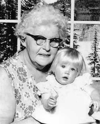 baby Heather with her grandma