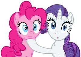  Pinkie an Rarity watching the fight