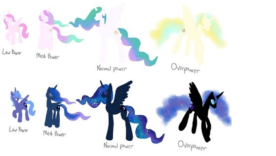 It would be sweet if the color of the alicorn's mane would be influenced by their current mood.