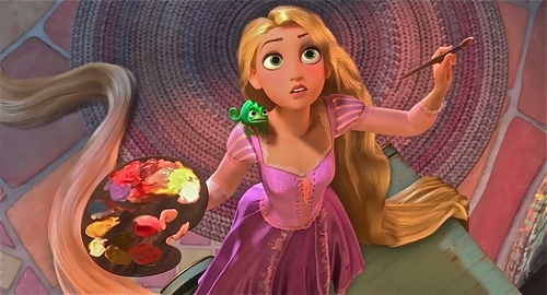 Rapunzel was very passionate about things and is an artist (and i like art!)