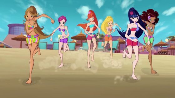 The Winx at the beach